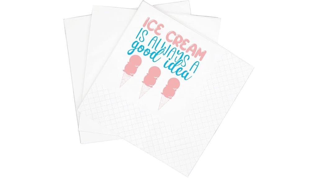 sharkbliss ice cream napkins