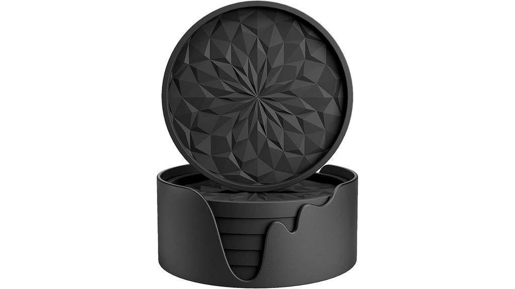 silicone coaster set holder