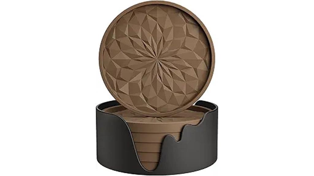 silicone coasters with holder