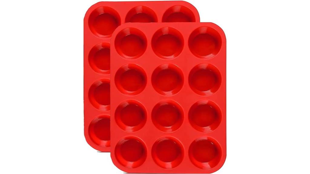 silicone muffin pan set