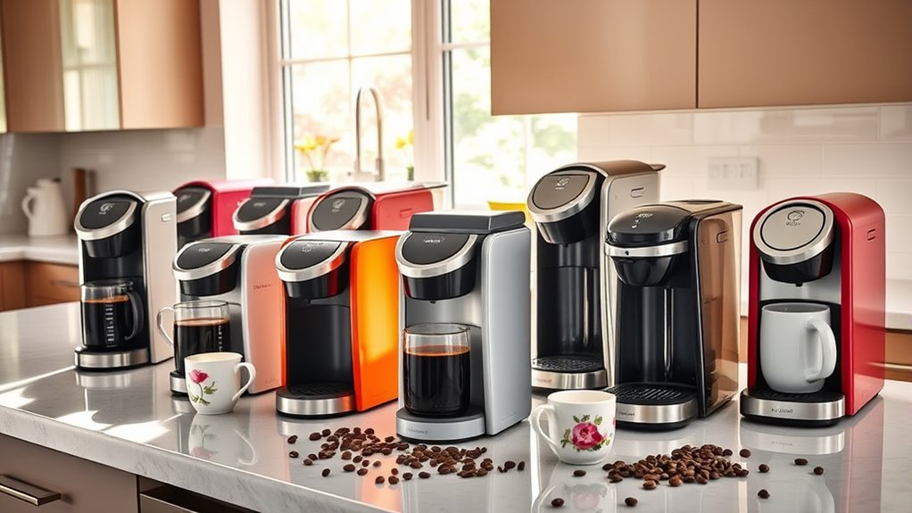 single serve coffee makers selection