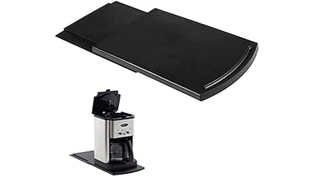 sliding tray for appliances