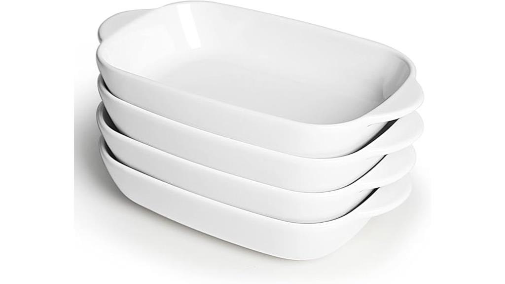 small white baking dishes