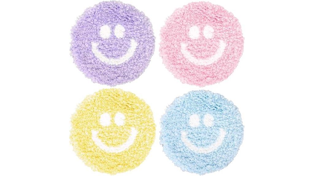smile face coasters set