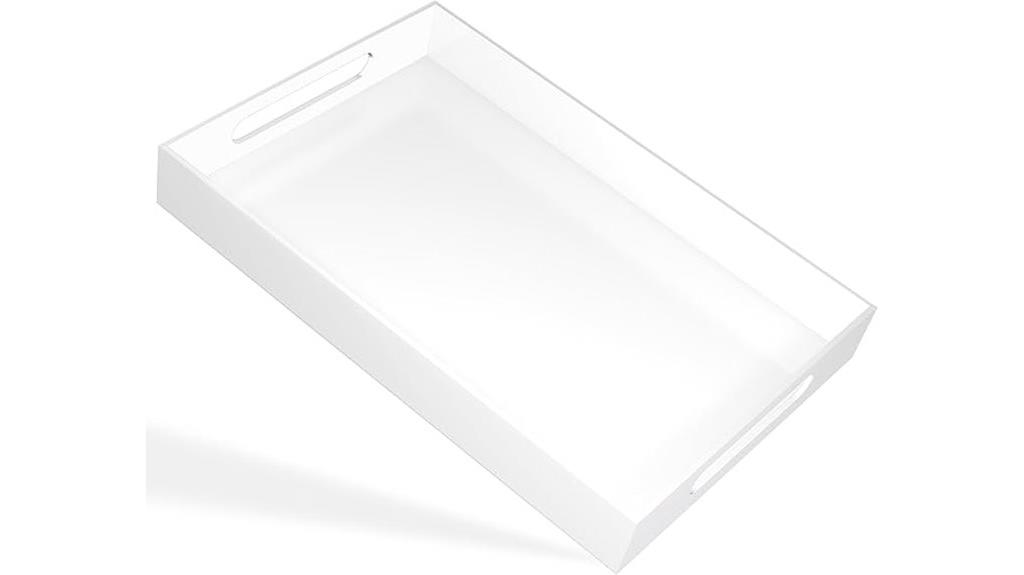 spill proof decorative tray