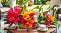 spring coffee table decor
