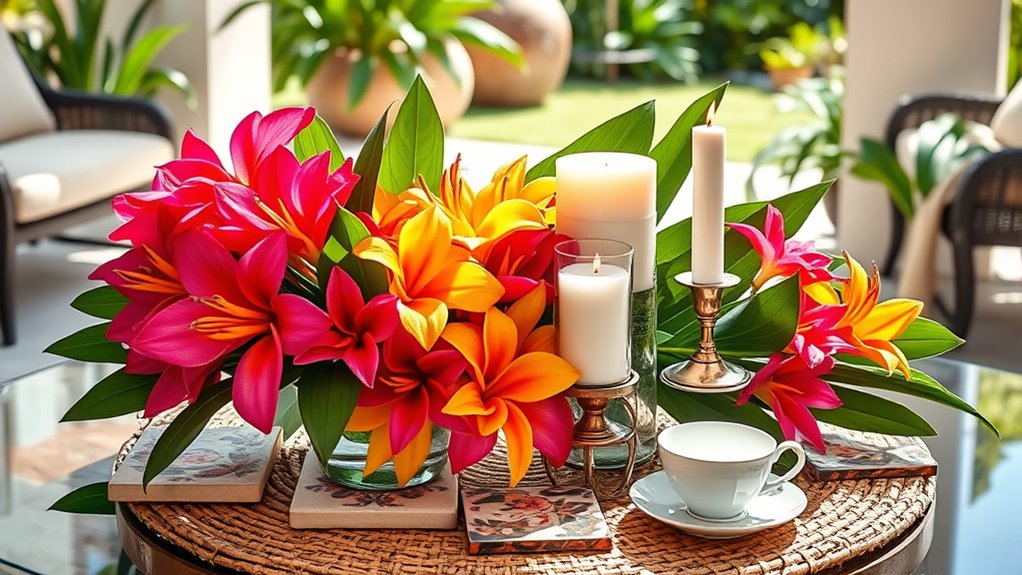spring coffee table decor