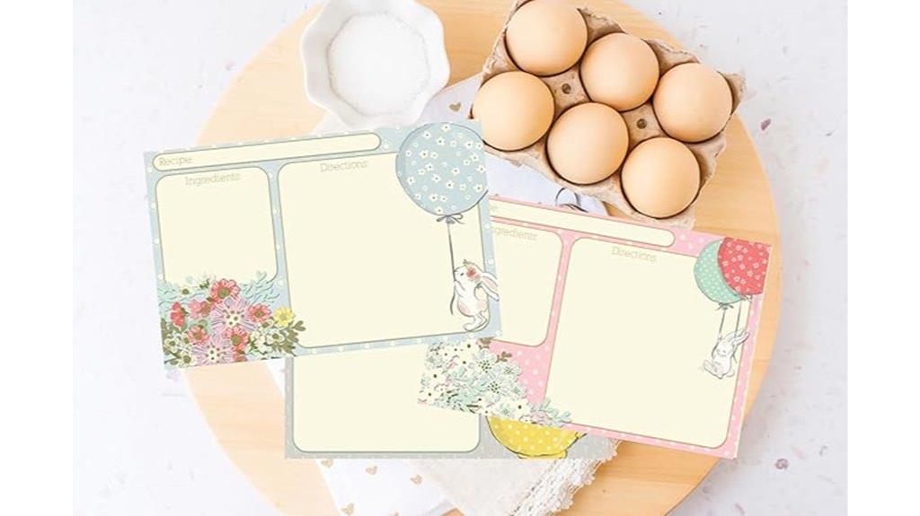 spring themed recipe cards