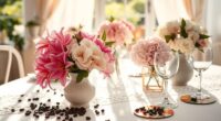 spring wedding coffee table decor
