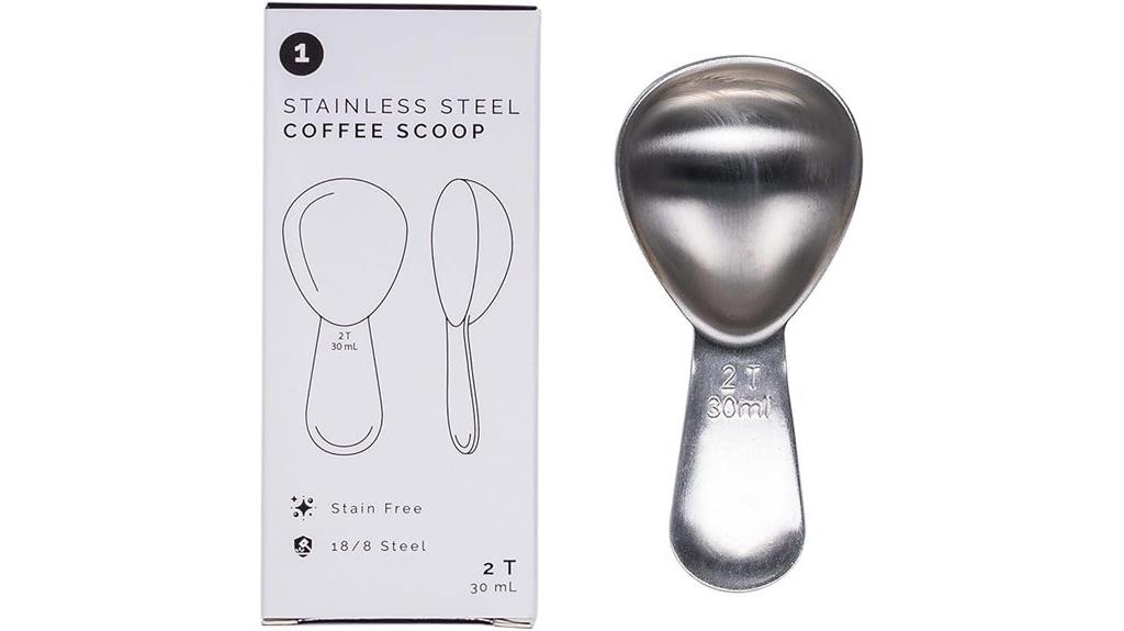 stainless steel coffee scoop