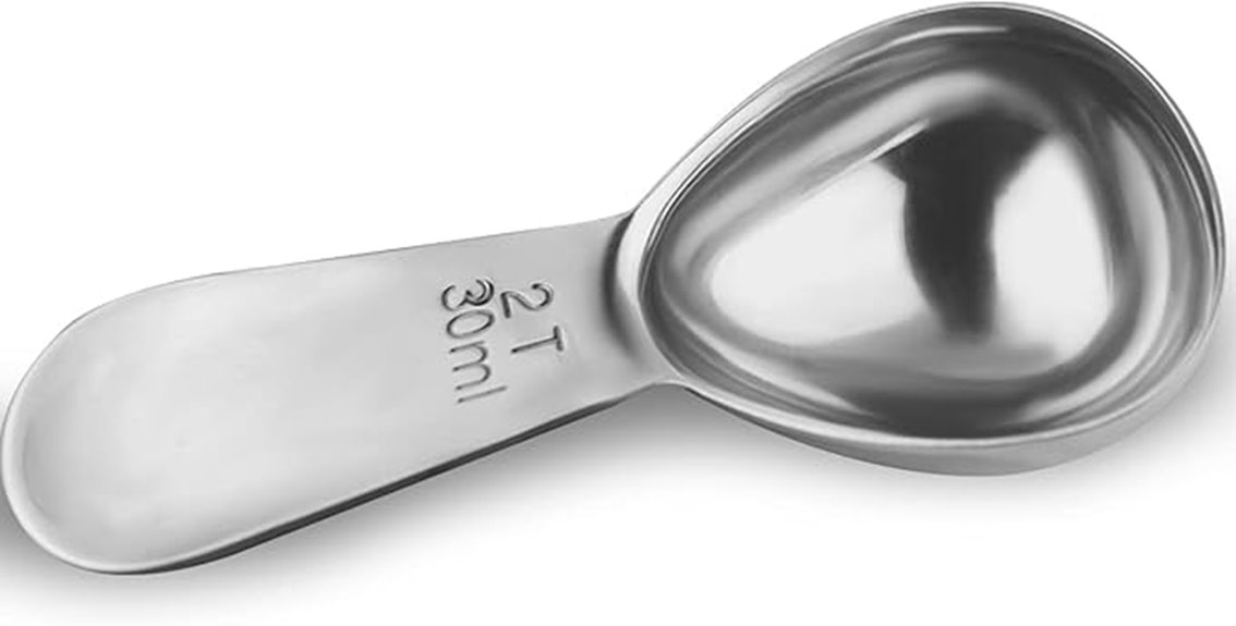 stainless steel coffee scoop