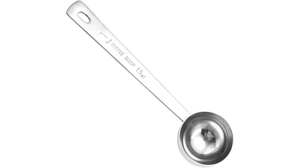 stainless steel coffee scoop