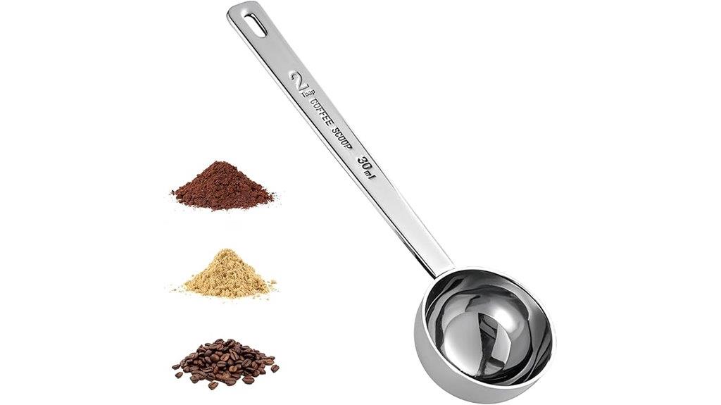 stainless steel coffee scoop