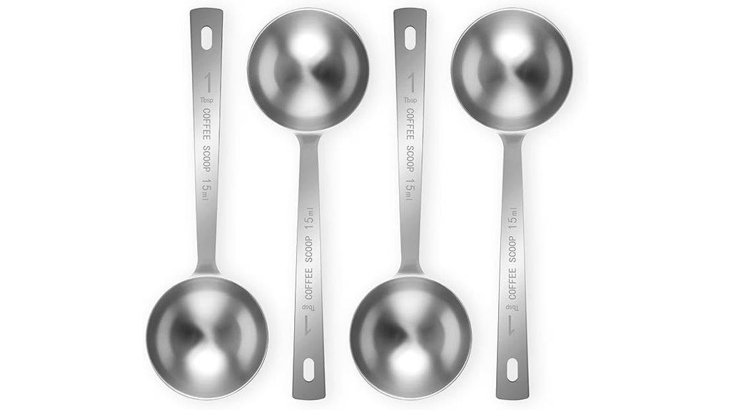 stainless steel coffee scoops