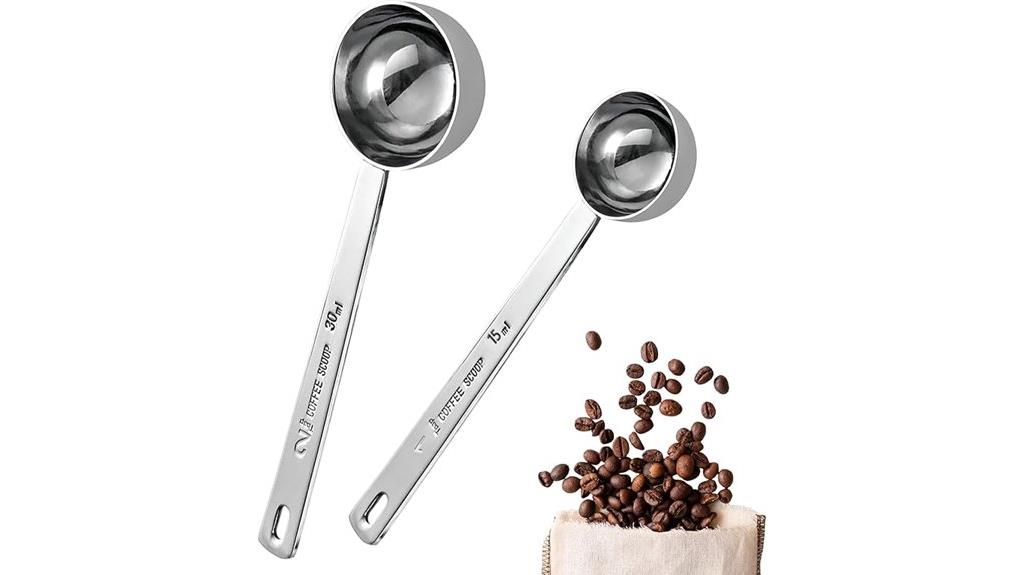 stainless steel coffee scoops
