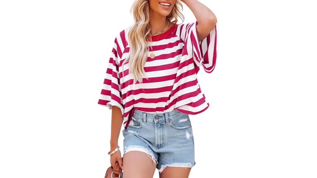striped fashion t shirts women