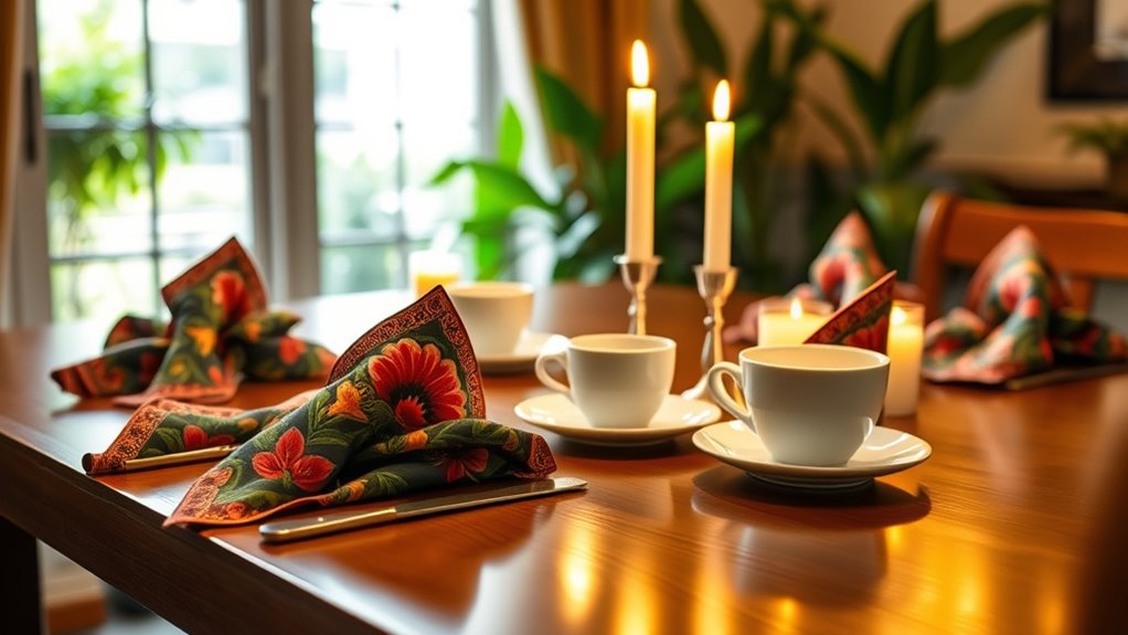 stylish coffee napkins selection