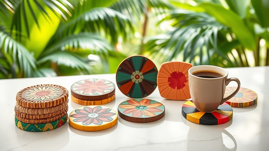 stylish coffee table coasters