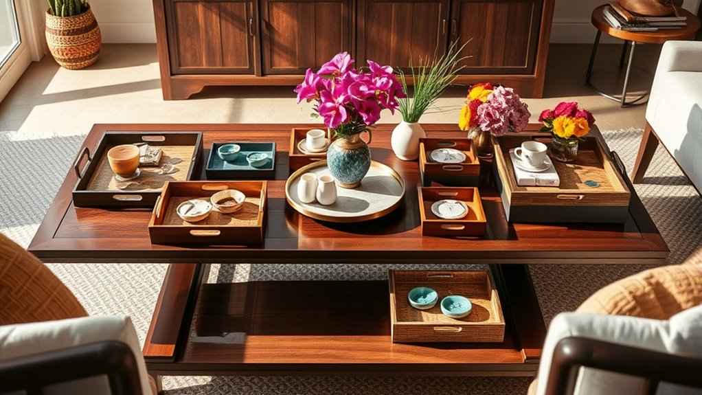 stylish coffee table displays