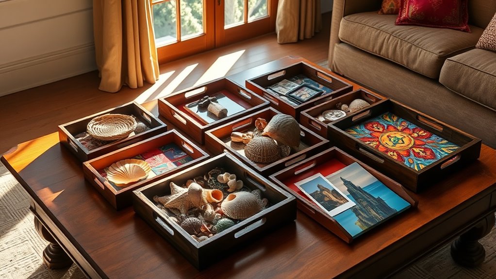 stylish coffee table trays