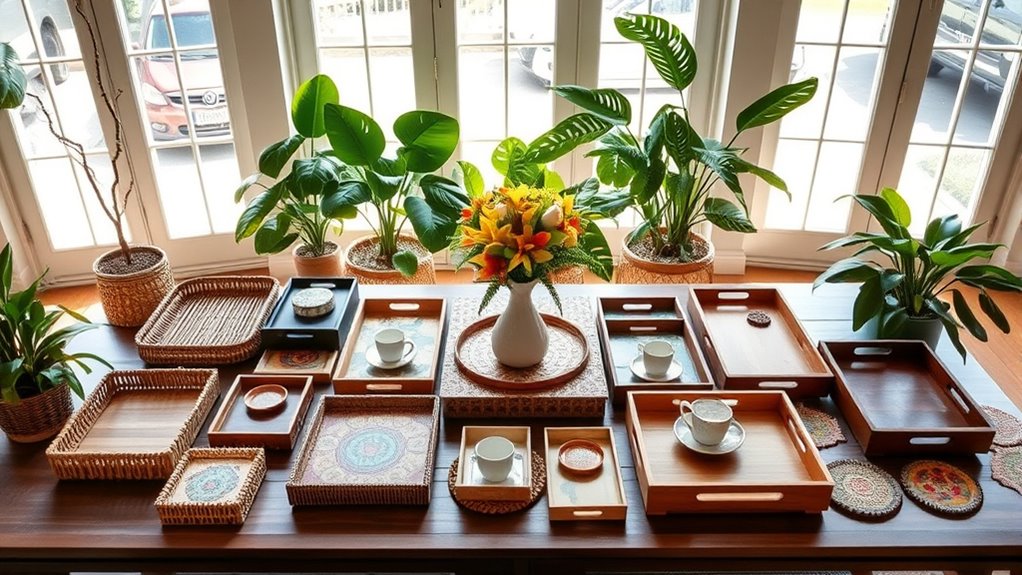 stylish functional coffee table trays