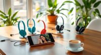 stylish headsets for connection