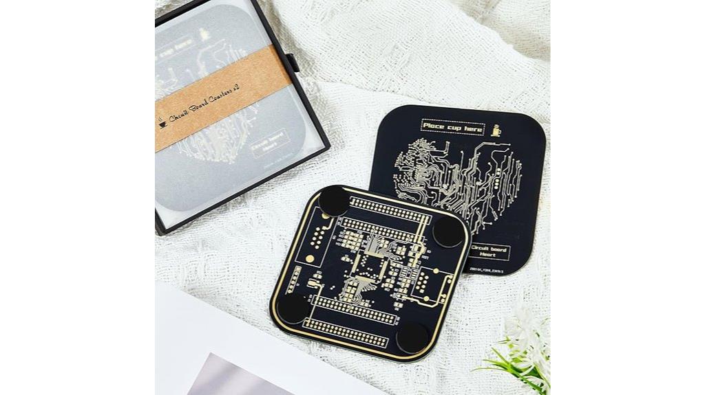 stylish wooden coasters set