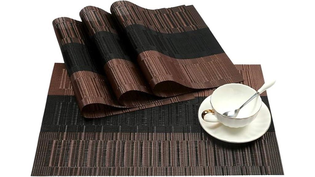stylish woven vinyl placemats