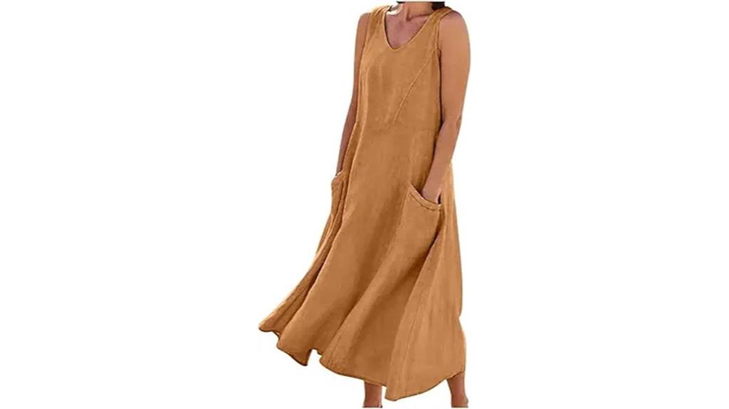 summer cotton linen dress