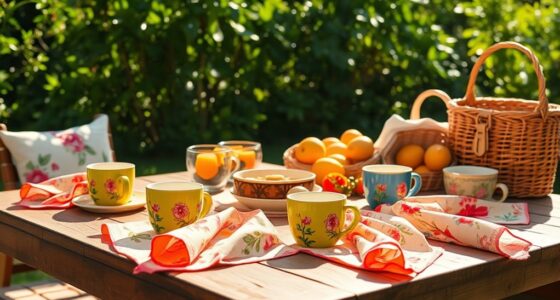 summer gathering coffee napkins