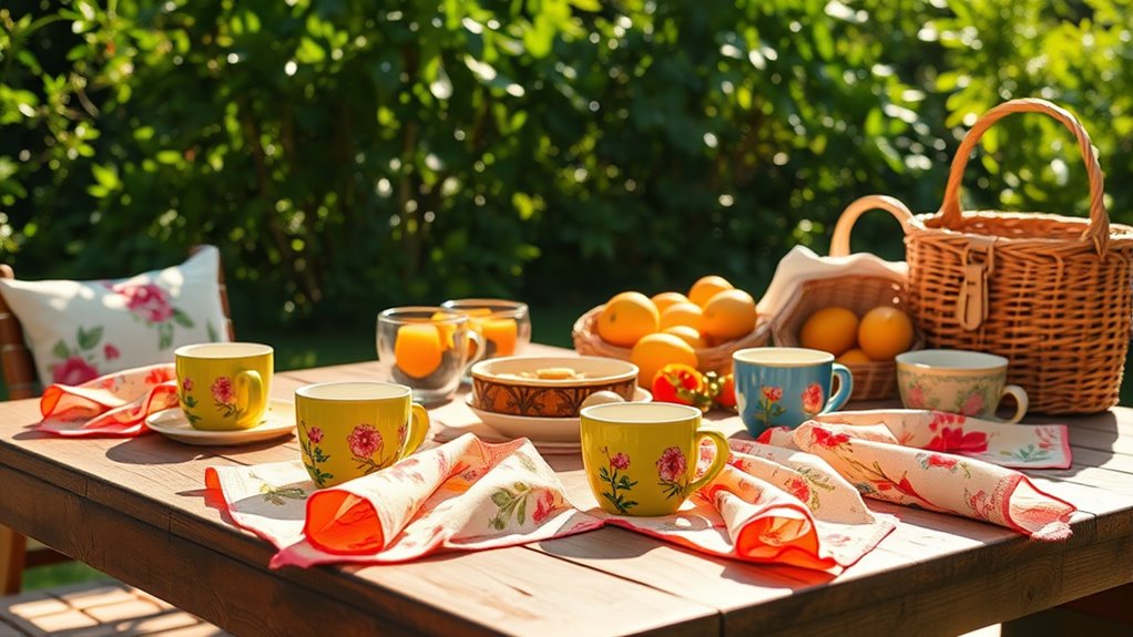 summer gathering coffee napkins