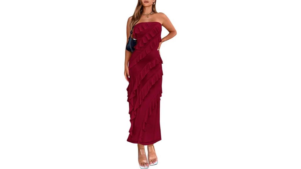 summer strapless bodycon dress