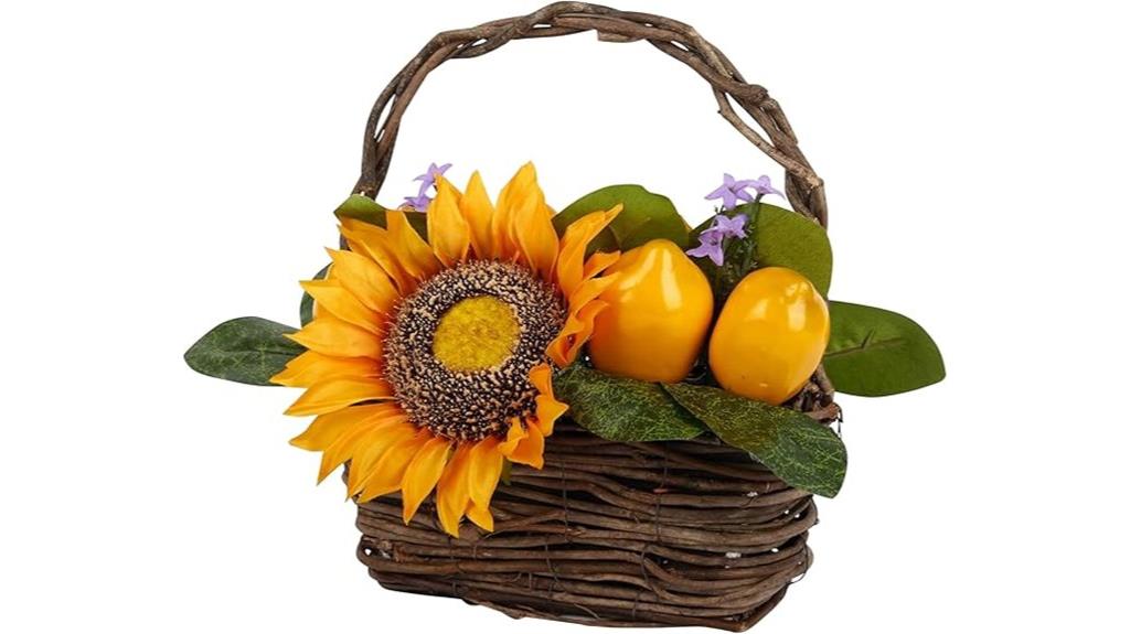 sunflowers and lemons centerpiece