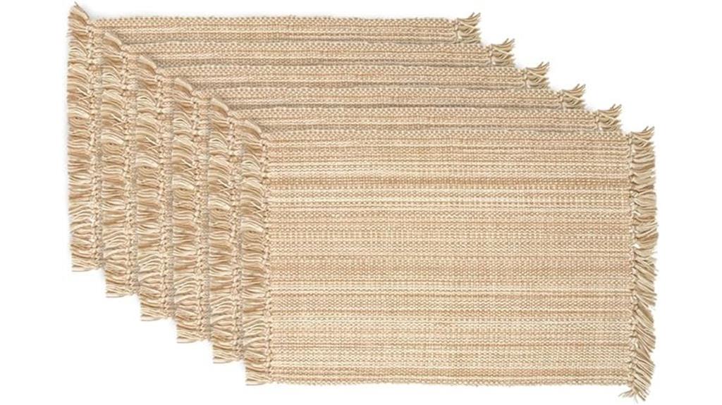 taupe placemat set of six