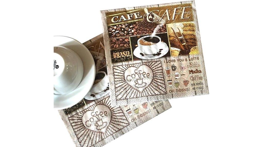 thanksgiving coffee themed napkins