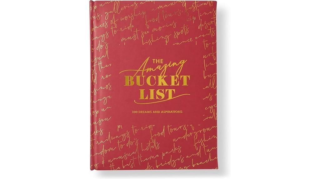 travel journal in red