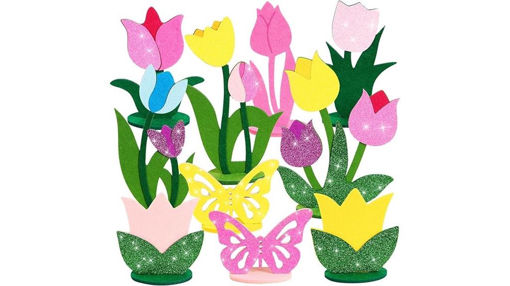 tulip felt spring decorations