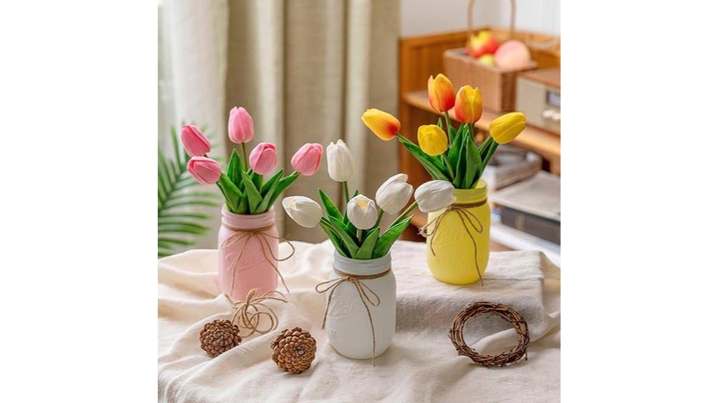 tulip jar table decor
