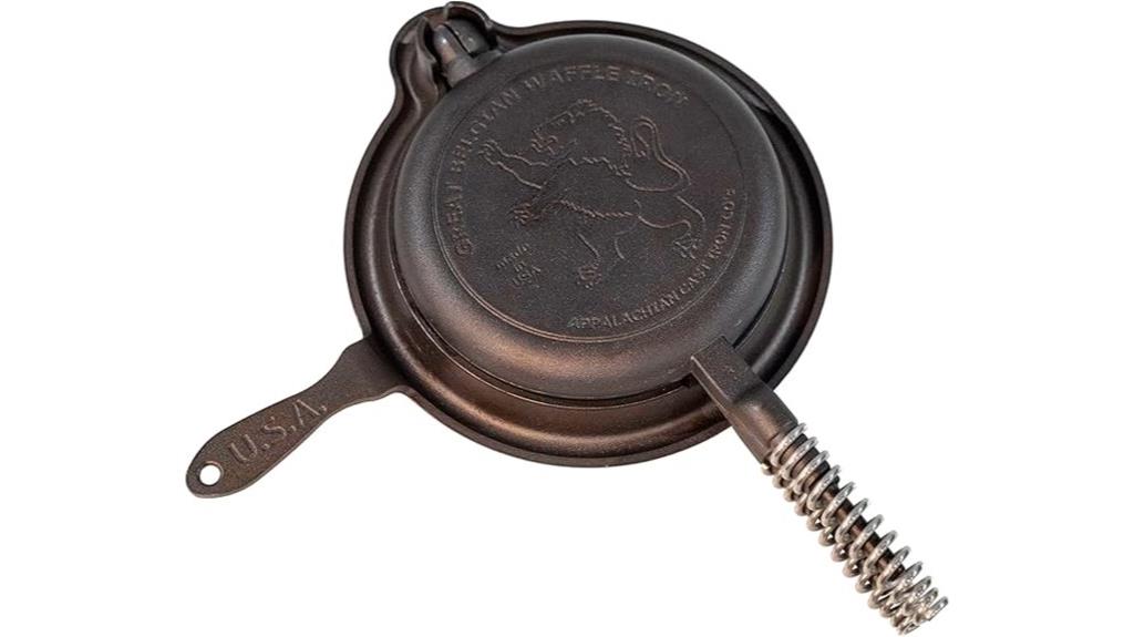 usa made pre seasoned waffle iron