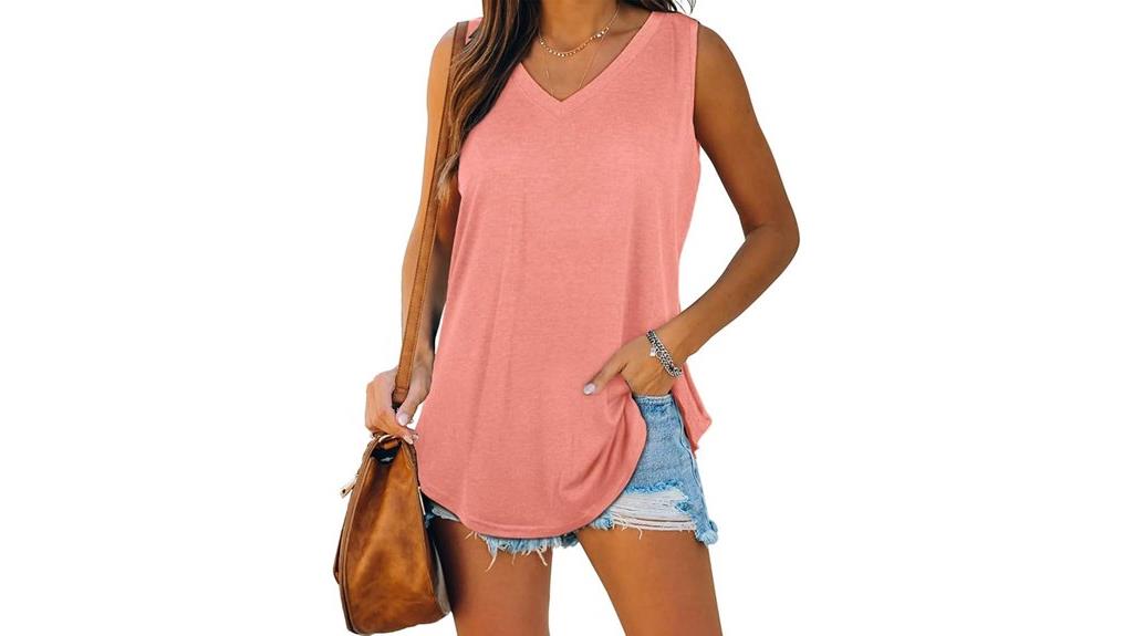 v neck casual tank top