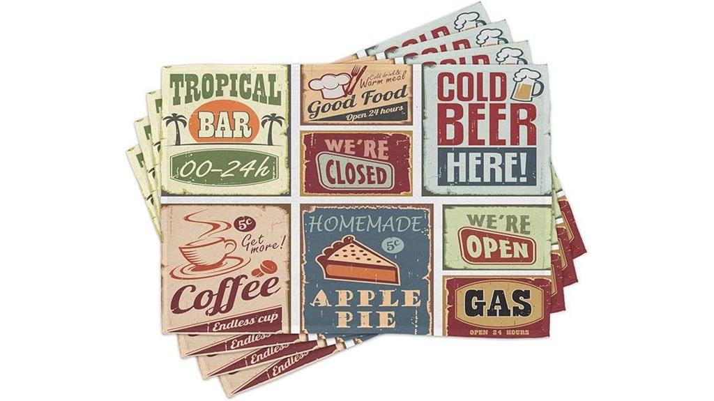 vintage 1950s dining placemats