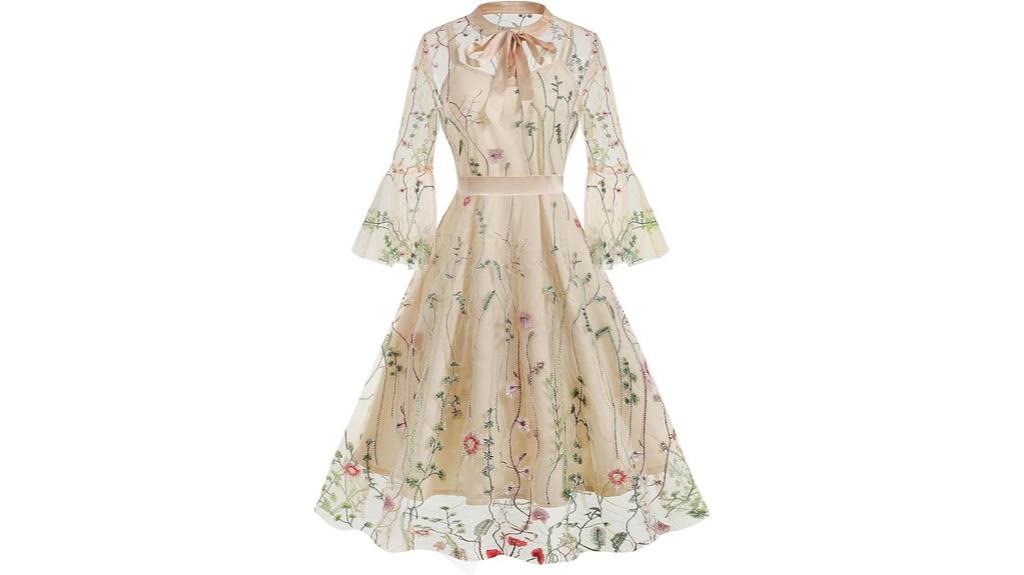 vintage floral cocktail dress