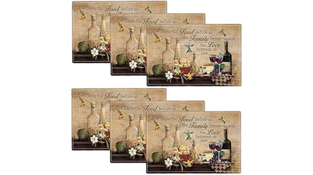vintage wine themed placemats
