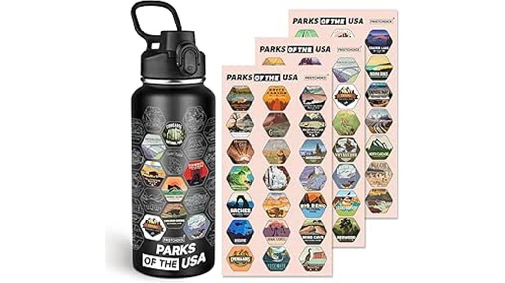 water bottle with stickers