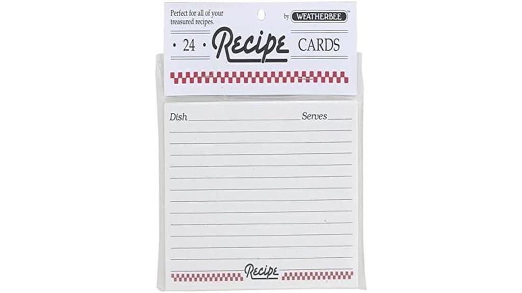 weatherbee recipe card set