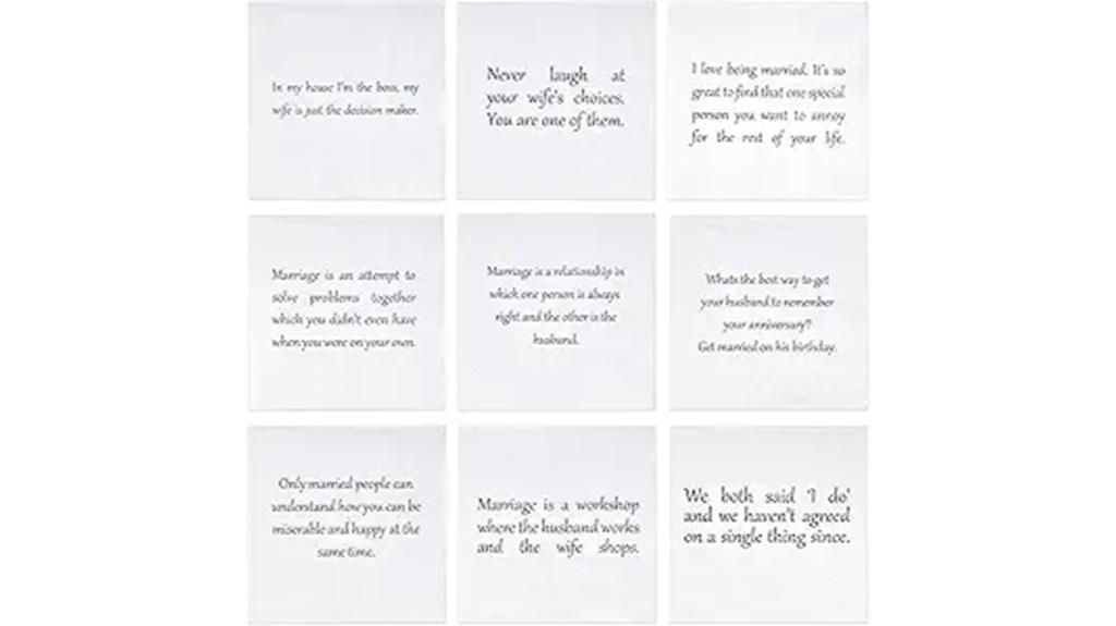 wedding themed cocktail napkins