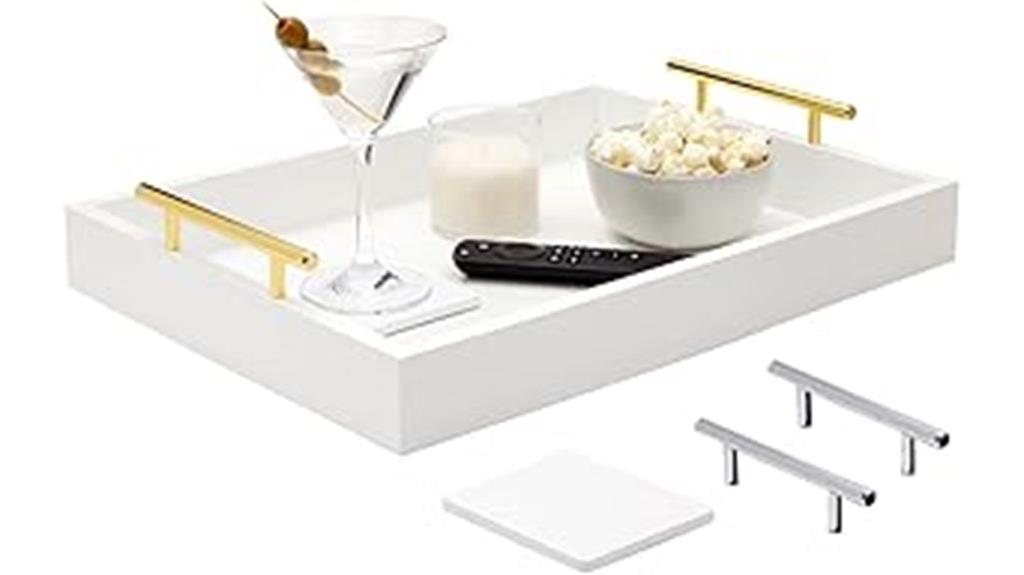 white coffee table tray