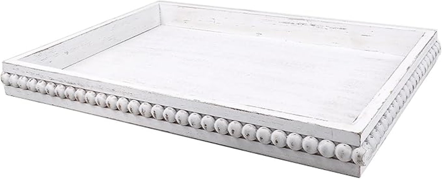 whitewashed wood serving tray