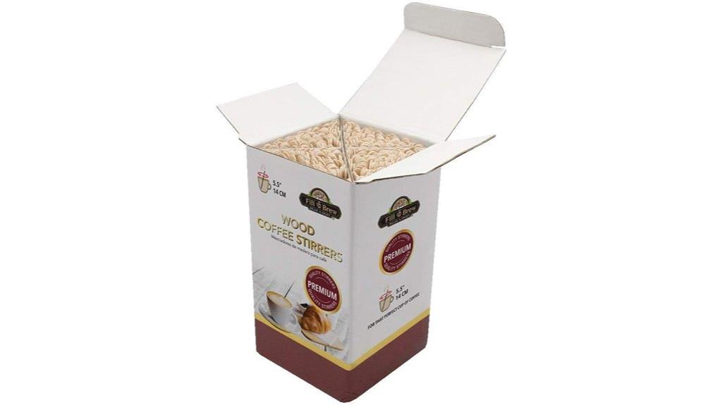wooden beverage stirrers pack