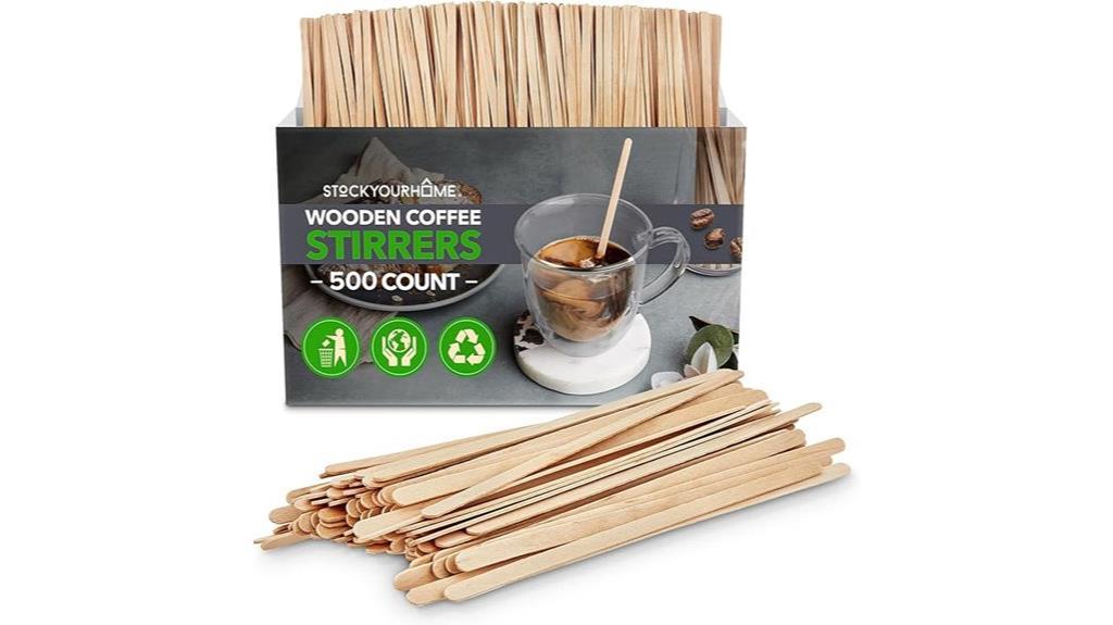 wooden coffee stir sticks